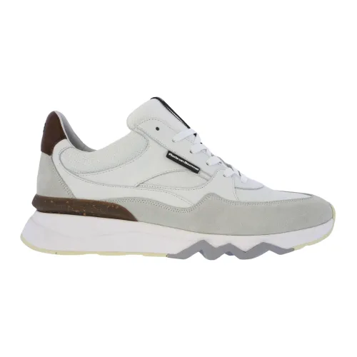 Floris van Bommel , Sport White Calf Leather Sneakers ,White male, Sizes: