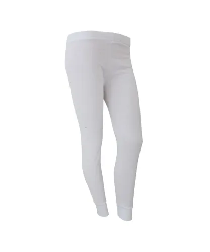 FLOSO Ladies/Womens Thermal Underwear Long Jane/Johns (Standard Range) (White)
