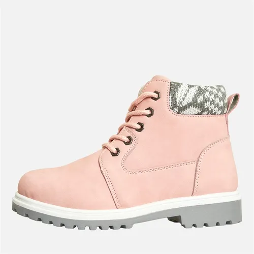 Fluid Girls Cleat Sole Lace Up Boots Pink