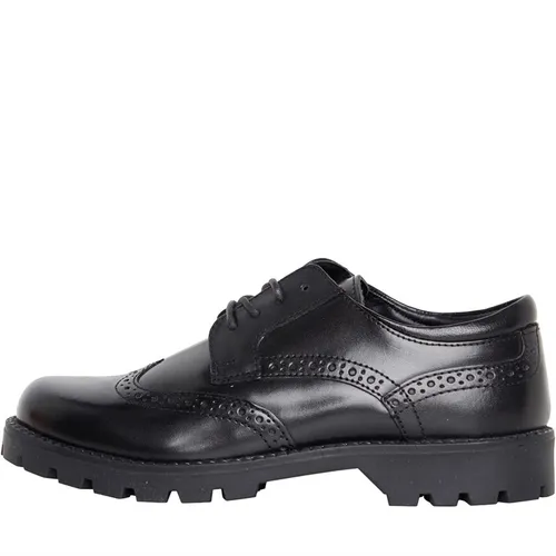 Fluid Junior Boys Leather Brogue School Shoes Black