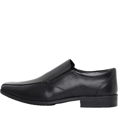 Fluid Junior Leather Slip On School Shoes Black