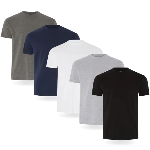 FM London (3/5-Pack) Mens T Shirt Premium Weight with
