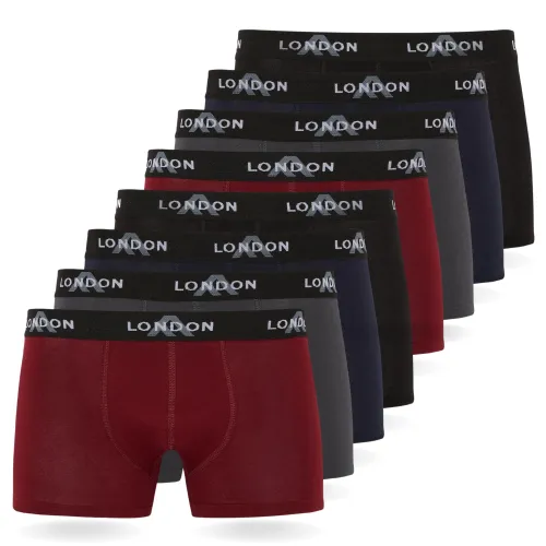FM London (4/8-Pack) Mens Boxers with Elastic Waist - Soft