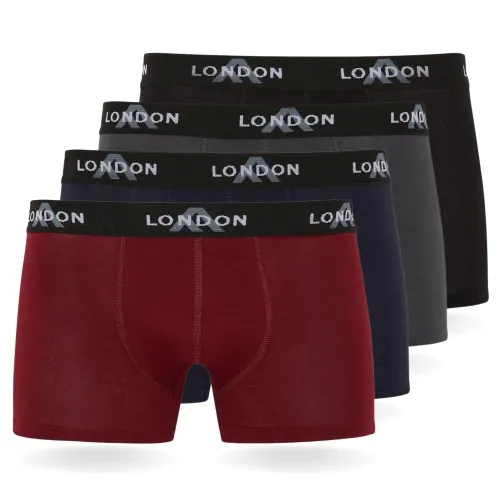 FM London (4/8-Pack) Mens Boxers with Elastic Waist - Soft