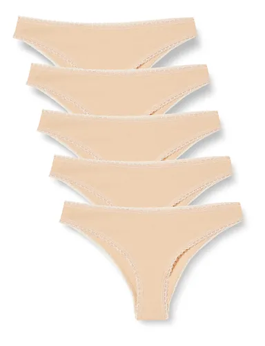 FM London (5-Pack) Bikini Bottoms for Women|Nude