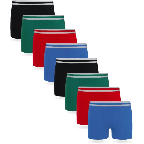FM London (8-Pack) Boys Boxers with Elastic Waistband