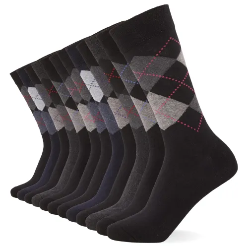 FM London Mens (12-pack) Men’s Smart Breathable Socks