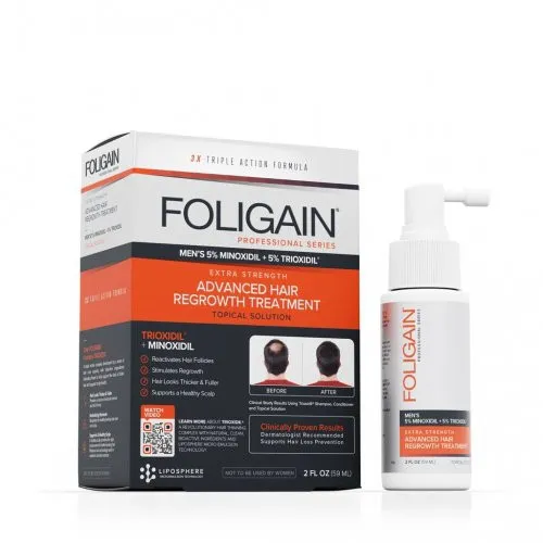 Foligain Advanced Hair Regrowth For Men Minoxidil 5% + Trioxidil 5% 2 Months