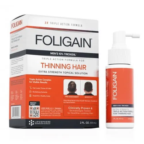 Foligain Intensive Targeted Treatment For Thinning Hair For Men with 10% Trioxidil 3 Months