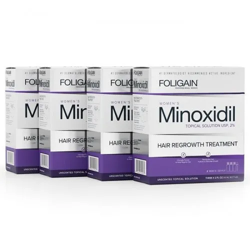 Foligain Minoxidil 2% Hair Regrowth Treatment For Women 12 months