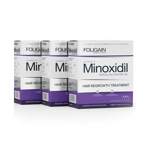 Foligain Minoxidil 2% Hair Regrowth Treatment For Women 9 months