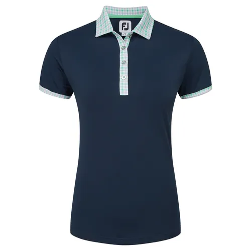 FootJoy Gingham Trim Ladies Golf Polo Shirt