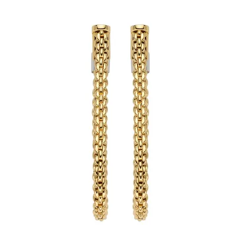 Fope Flexit Essentials 18ct Yellow Gold Medium Mesh Chain Earrings