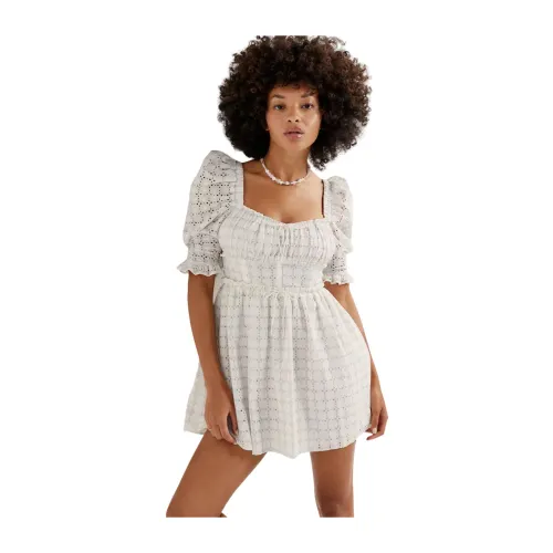 For Love & Lemons , Libby Mini Dress ,White female, Sizes: