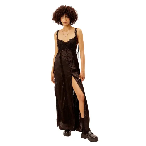 For Love & Lemons , Liz Long Dress ,Black female, Sizes: