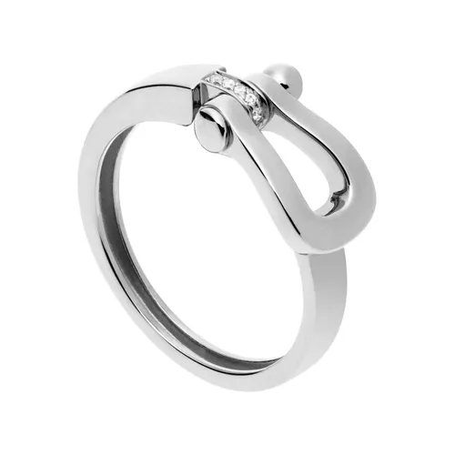 Force 10 18ct White Gold 0.03ct Diamond Ring - Ring Size K