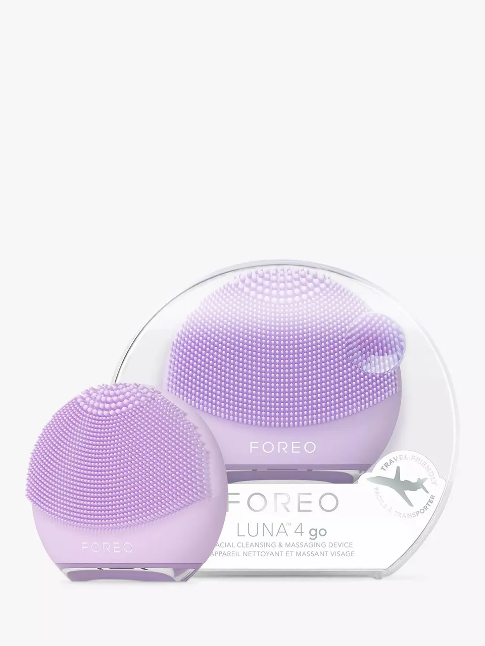 FOREO LUNA 4 Go 2-Zone Facial Cleansing & Firming Device for All Skin Types - Lavender - Unisex