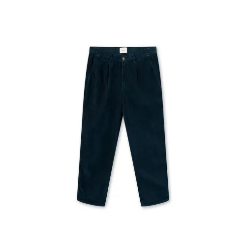 Forét , Cotton Corduroy Pants ,Blue male, Sizes: