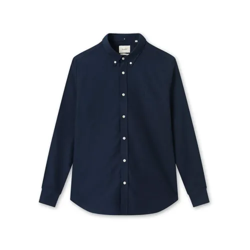Forét , Long Sleeve Shirt, Cotton, Regular Fit ,Blue male, Sizes: