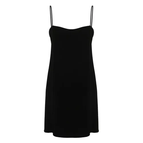 Forte Forte , Black Cady Crepe Stretch Mini Dress ,Black female, Sizes: