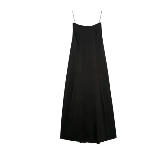 Forte Forte , Black Silk Stretch Dress ,Black female, Sizes: