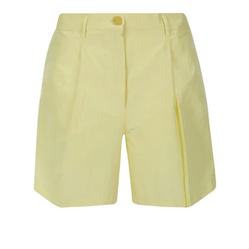 Forte Forte , Chic Taffettas Bermuda Shorts ,Yellow female, Sizes: