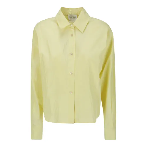 Forte Forte , Chic Taffettas Boxy Shirt ,Yellow female, Sizes: