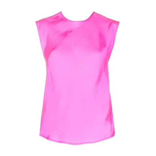 Forte Forte , Contemporary habotai top ,Pink female, Sizes:
