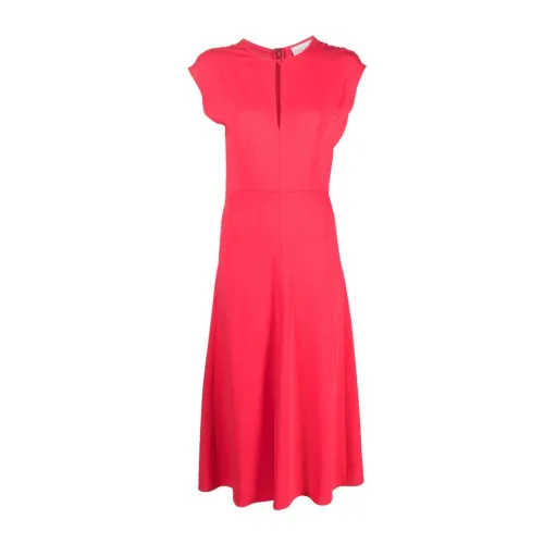 Forte Forte , Coral Long Dress ,Red female, Sizes: