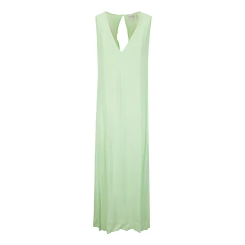 Forte Forte , Double Georgette Long Dress ,Green female, Sizes: