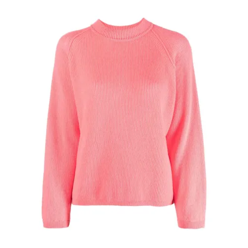 Forte Forte , English rib roundneck sweater ,Pink female, Sizes: