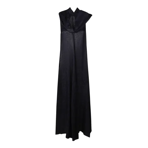 Forte Forte , Fluid Jacquard Scarf Dress ,Black female, Sizes: