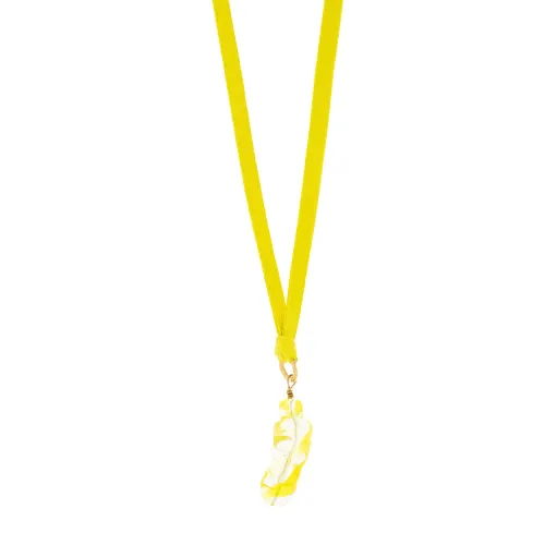 Forte Forte , Murano gl necklace ,Yellow female, Sizes: ONE SIZE