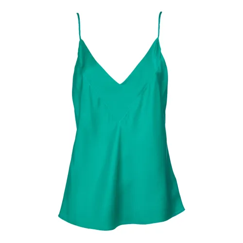 Forte Forte , Silk Shoulder Strap Top ,Green female, Sizes: