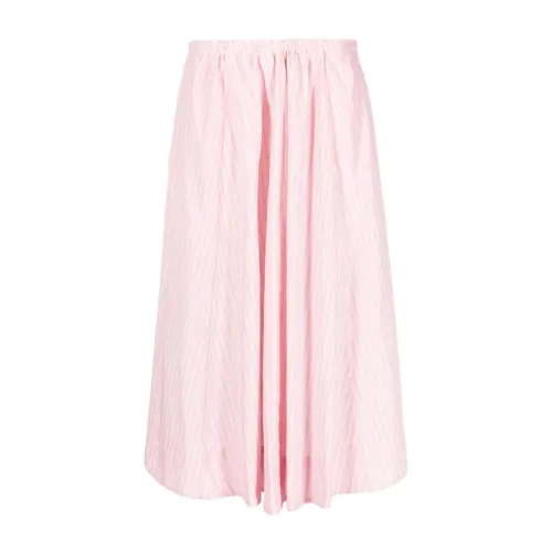 Forte Forte , Striped Nude Pink Skirt ,Pink female, Sizes: