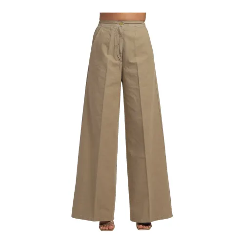 Forte Forte , Wide Trousers ,Brown female, Sizes: