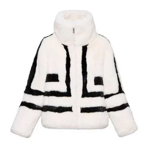 Fortini , Sporty faux fur jacket ,White female, Sizes: