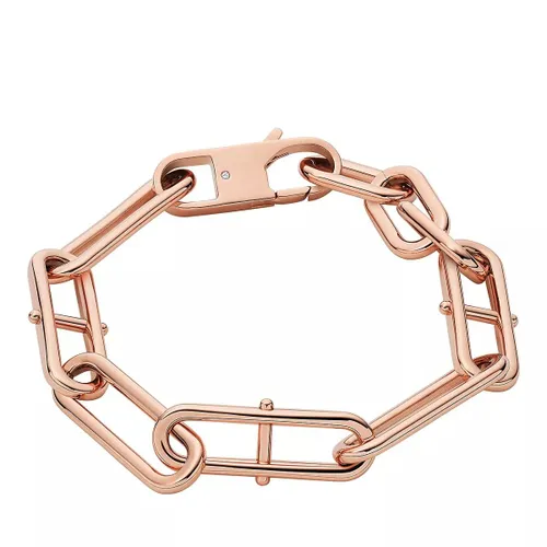 Fossil Bracelets - Heritage D-Link Rose Gold-Tone Stainless Steel Cha - gold - Bracelets for ladies