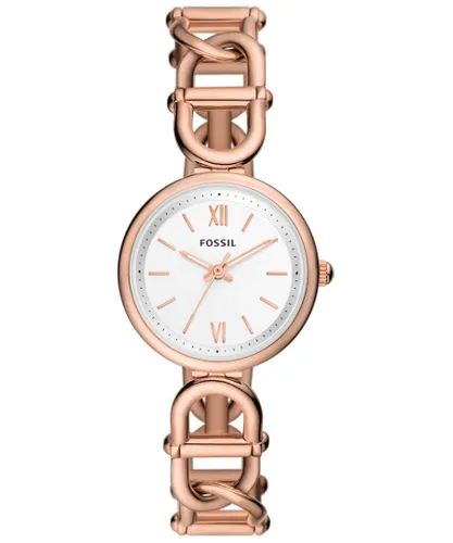 Fossil Carlie WoMens Rose Gold Watch ES5273 Stainless Steel (archived) - One Size