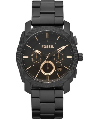 Fossil Machine Mens Black Watch FS4682 Stainless Steel - One Size