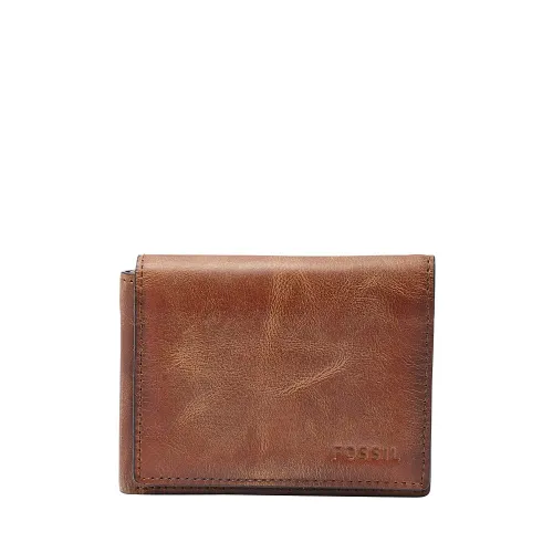 Fossil Men's Derrick Leather Bifold wallet 10.16 cm L x