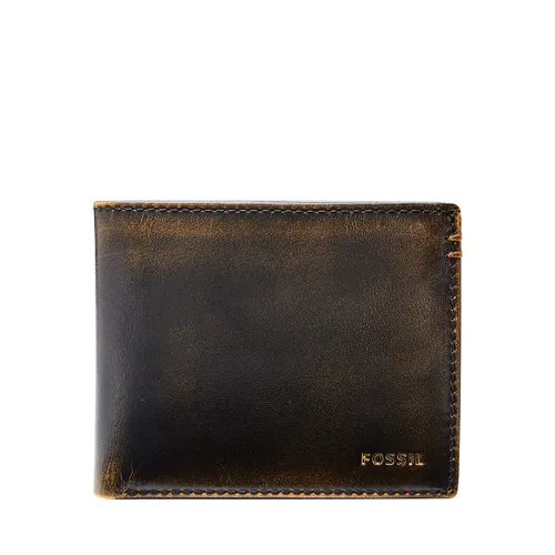 Fossil Men's Leather Bifold Wallet with Flip ID Window