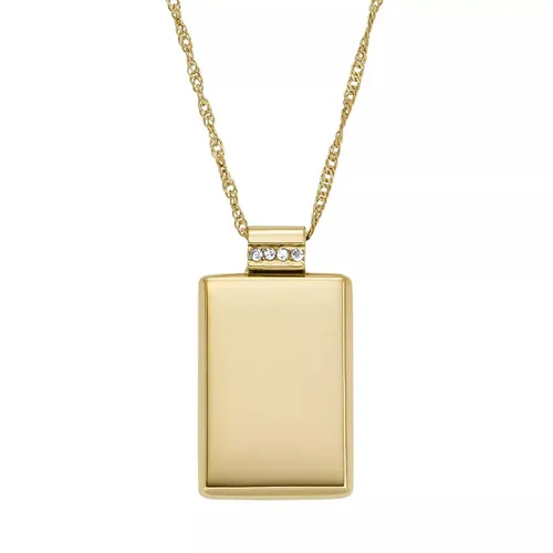 Fossil Necklaces - Drew Gold-Tone Stainless Steel Pendant Necklace - gold - Necklaces for ladies