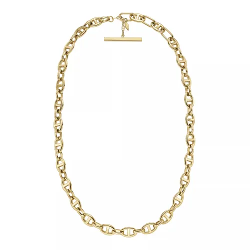 Fossil Necklaces - Heritage D-Link Stainless Steel Anchor Chain Neckl - gold - Necklaces for ladies