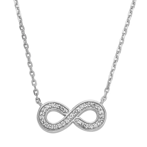 Fossil Necklaces - Infinity Sterling Silver Pendant Necklace - silver - Necklaces for ladies