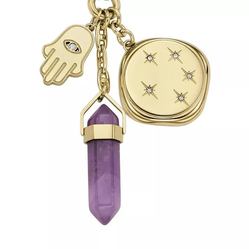 Fossil Necklaces - Modern & Magic Purple Amethyst Pendant Necklace - gold - Necklaces for ladies