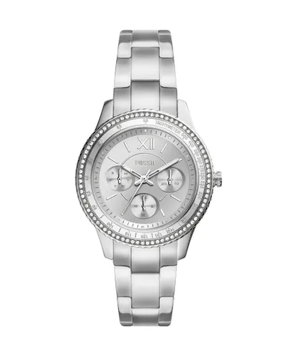 Fossil Stella Sport WoMens Silver Watch ES5108 Stainless Steel - One Size