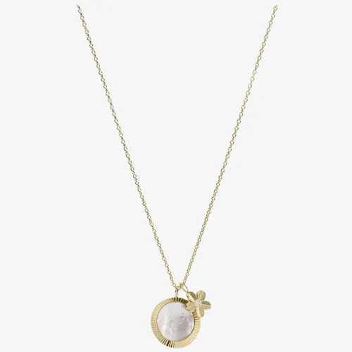 Fossil Val Vintage Vacation White Mother-of-Pearl Necklace JF04023710