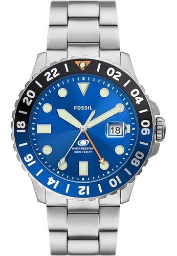 Fossil Watch for Men Fossil Blue GMT movement 46mm case