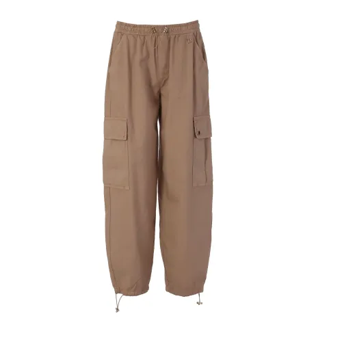 Fracomina , Cotton Cargo Pants ,Brown female, Sizes: